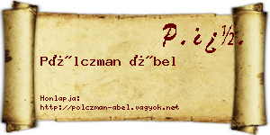 Pölczman Ábel névjegykártya