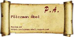 Pölczman Ábel névjegykártya